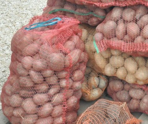 Patru găinari au furat doi saci de cartofi din curtea unui hotel